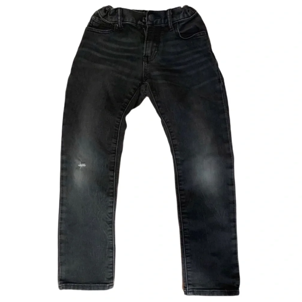 GAP Kids/Boys Size 8 Jeans Distressed Grey Black Stretch waist
